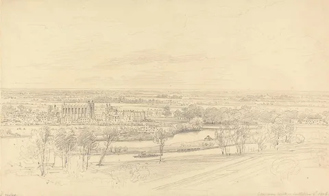 Henry Edridge, View of Eton from Windsor Castle