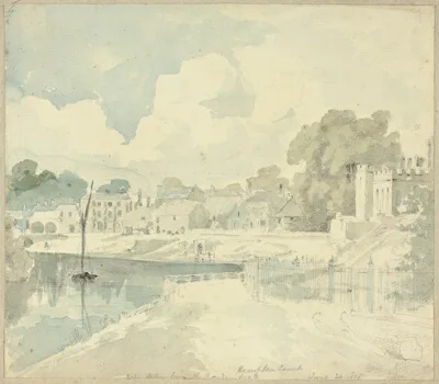 Henry Edridge, Hampton Court View taken from the Garden Seat