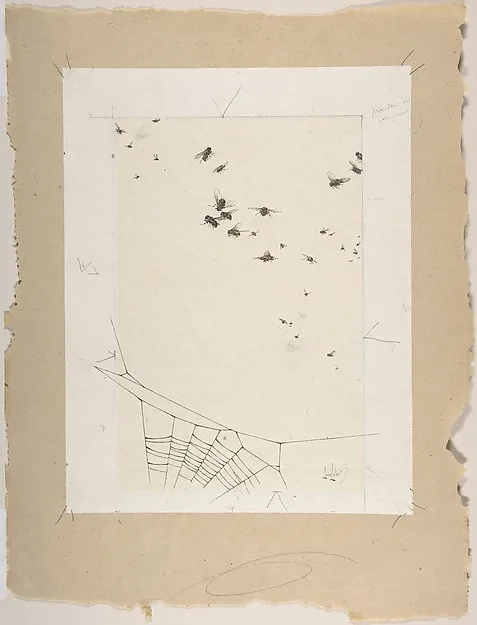Louis-Alexandre Leloir, A Swarm of Flies above a Spider's Web