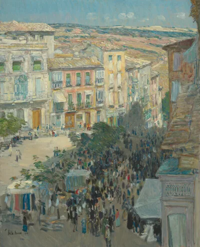 Childe Frederick Hassam, El Zocodover, Toledo, Spain