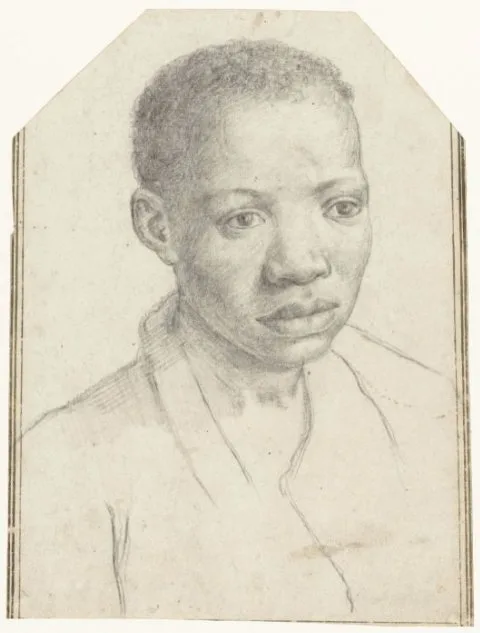 Antonio Carracci, Portret van een zwarte jongen