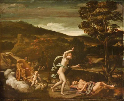 Antonio Carracci, Venus lamenting the Death of  Adonis