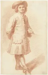 Norbert van Bloemen, Portret van de kunstenaar Adam Silo, ten voeten uit