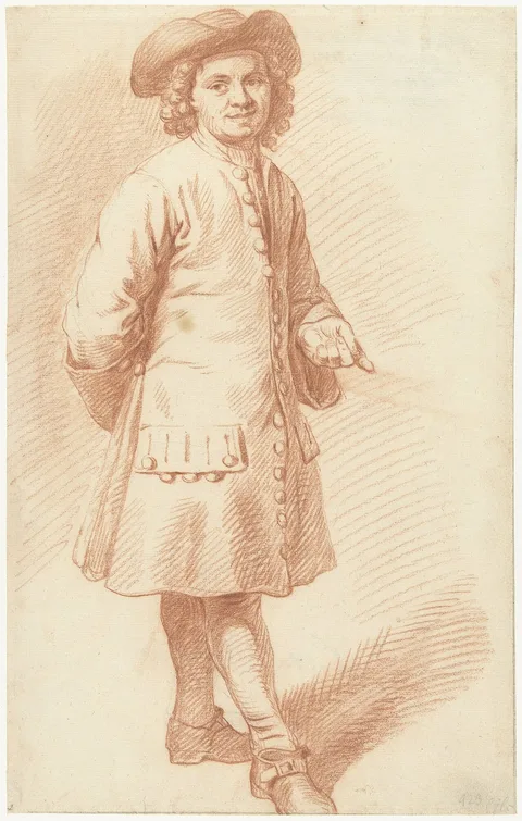 Norbert van Bloemen, Full Length Portrait of the Artist Adam Silo
