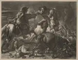 Jan Van Huchtenburg, Two Fighting Horsemen