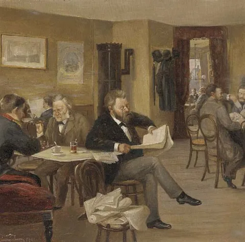 Olaf Simony Jensen, At the gentleman's club.