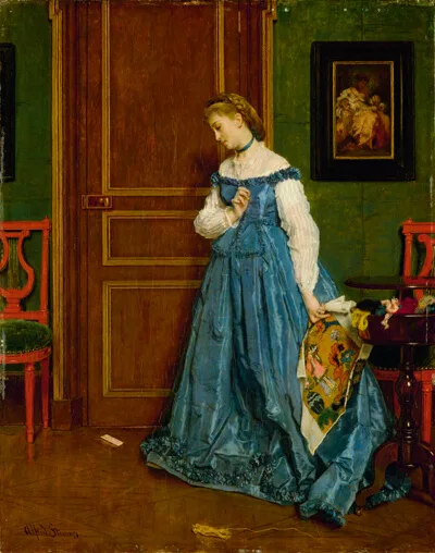 Alfred Stevens, Hesitation (Madame Monteaux?)