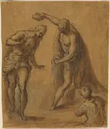 Jacopo Negretti, called Palma Giovane, Sketch for a Baptism of Christ