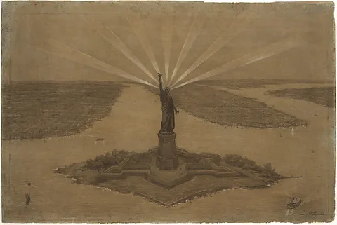 Frédéric Auguste Bartholdi, Presentation Drawing of "The Statue of Liberty Illuminating the World"