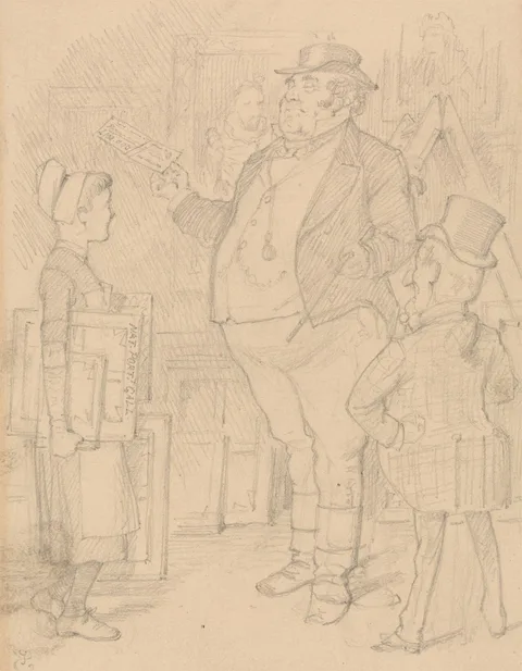 John Tenniel, Drawing for a `Punch' Cartoon