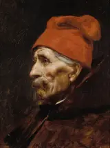 Nikolaos Gyzis, Old man wearing a red fez