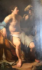 Bartolomeo Manfredi, St. John the Baptist Holding a Sheep