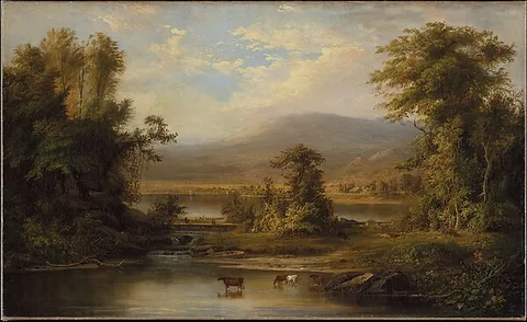 Robert Seldon Duncanson, Landscape with Cows Watering in a Stream