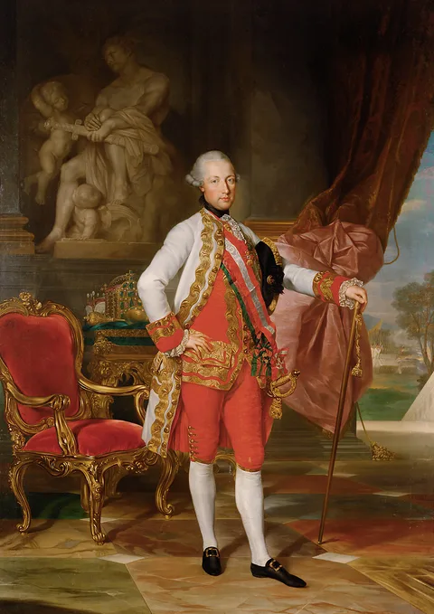 Anton von Maron, Kaiser Joseph II. (1741-1790) with a Statue of Mars