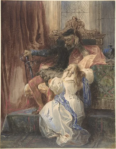 Camille Roqueplan, The Pardon Refused  (from Sir Walter Scott's "Kenilworth")