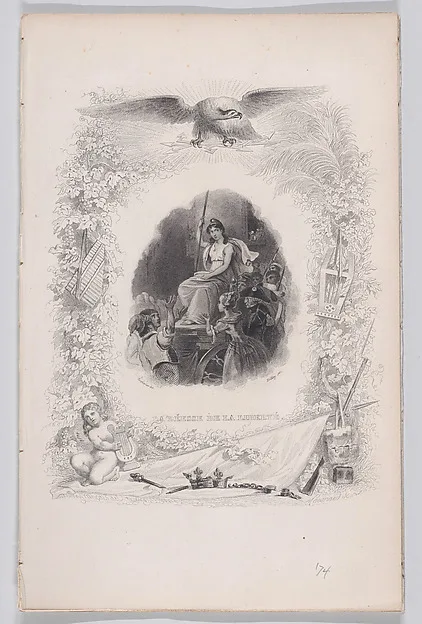 Camille Roqueplan, The Goddess Liberty, from "The Complete Works of Béranger"