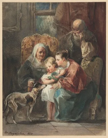 Camille Roqueplan, Family Scene