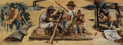 James Penney, Memories of Marion County (mural study, Palmyra, Missouri Post Office)