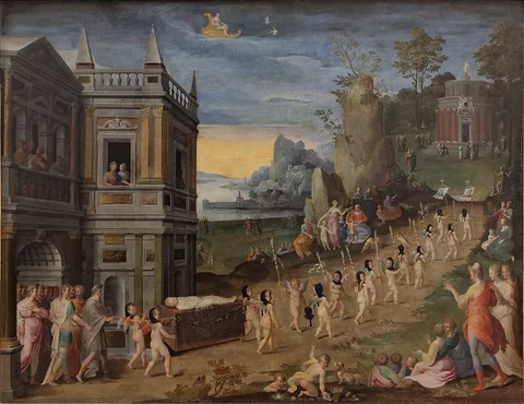 Antoine Caron, The Funeral Procession of Love