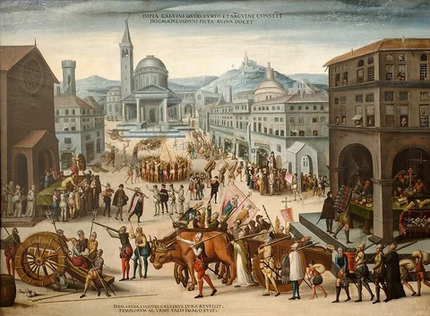 Antoine Caron, The Sack of Lyon by the Calvinists in 1562