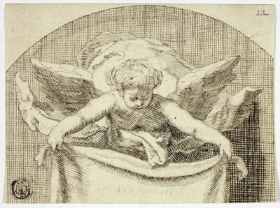 Cornelis Bloemaert, Putto Holding Sudarium