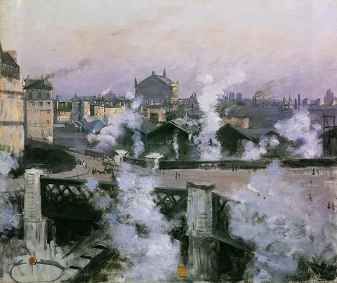 Norbert Goeneutte, View of St. Lazare Railway Station, Paris