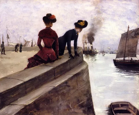 Norbert Goeneutte, On the Jetty, Le Havre