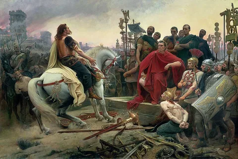Lionel Royer, Vercingetorix Throwing down His Weapons at the feet of Julius Caesar