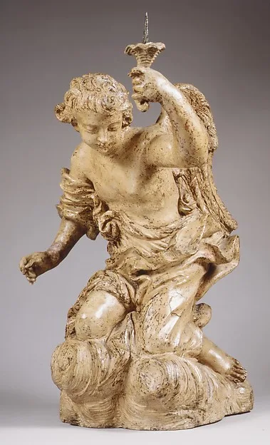 Giuseppe Mazzuoli, Candle-bearing angel (one of a pair)