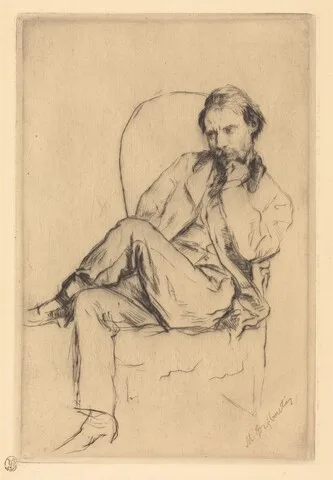 Marcellin Desboutin, Renoir Seated