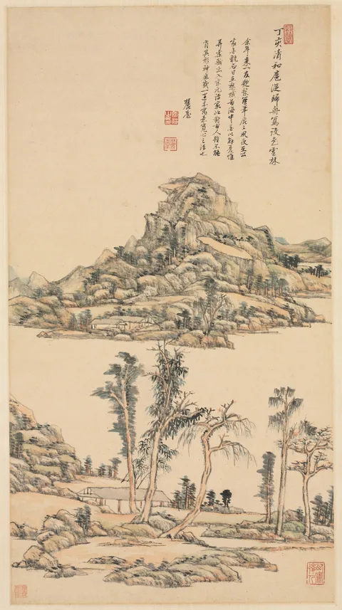 Wang Yuanqi, Landscape after Ni Zan