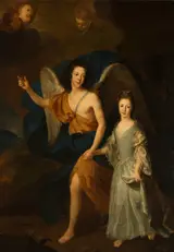 Alexis Simon Belle, Prince James Francis Edward Stuart with his sister, Princess Louisa Maria Theresa