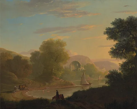 Thomas Jones, An Imaginary Coast Scene, with the Temple of Venus at Baiae