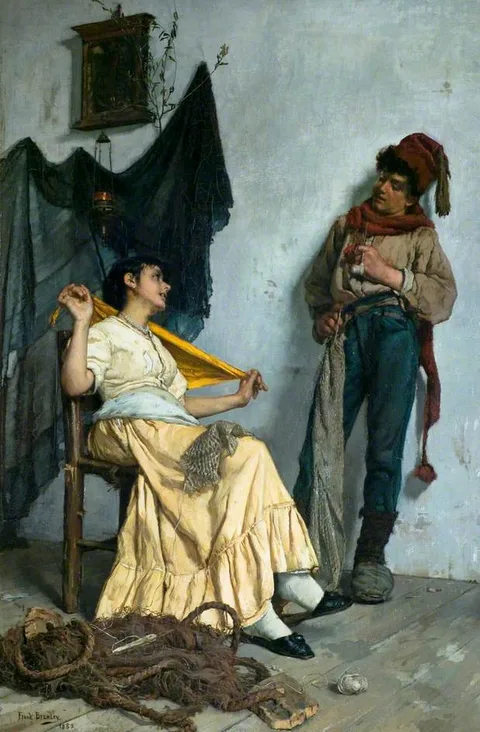 Frank Bramley, Weaving Nets