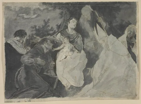 Giuseppe Bazzani, Madonna and Child with Saints