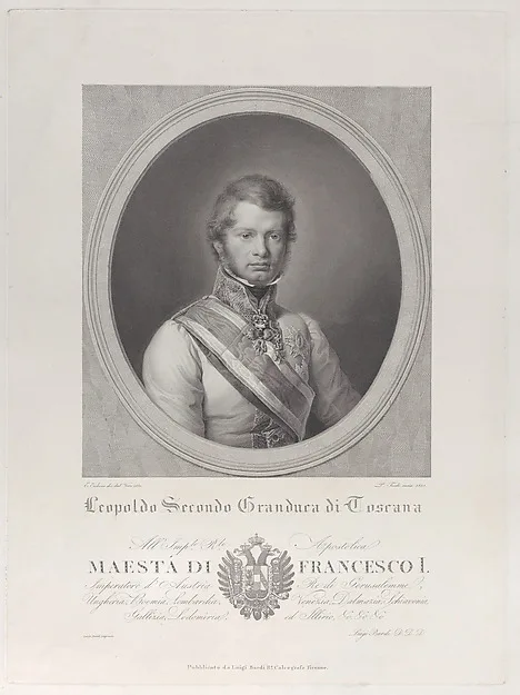 Paolo Toschi, Oval portrait of Leopold II, Grand Duke of Tuscany