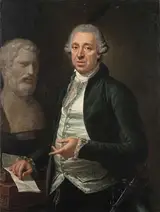 Pietro Labruzzi, Portrait of Domenico de Angelis with the bust of Bias of Priene