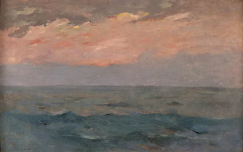 Joseph Stevens, Rough seas under glowing skies