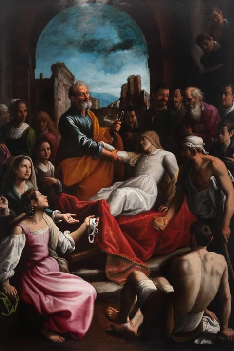 Fabrizio Santafede, Saint Peter raises Tabitha