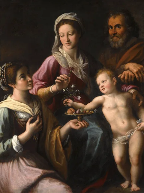 Fabrizio Santafede, The Holy Family with Saint Dorothea