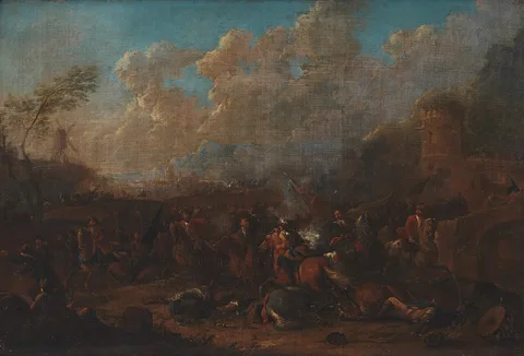 Karel Breydel, Cavalry Skirmish at a Fortress