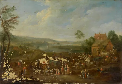 Karel Breydel, Landscape with Figures