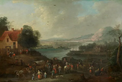 Karel Breydel, Landscape with Figures