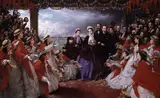 Henry Nelson O'Neil, The Landing of HRH The Princess Alexandra at Gravesend, 7th March 1863