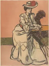Maxime Dethomas, An Elegant Parisiènne Seated in a Café