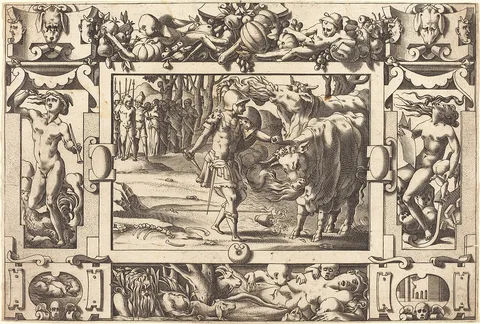 René Boyvin, Jason Tames the Two Bulls of Mars
