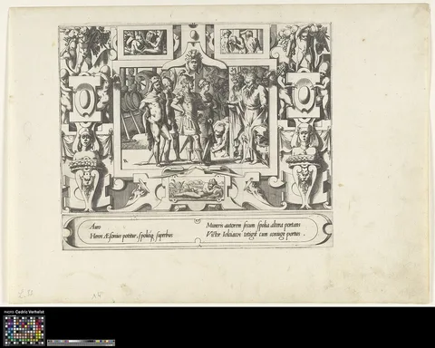 René Boyvin, Jason and Medea standing before King Pelias