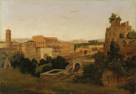 Gustaf Wilhelm Palm, View of Rome with the Colosseum. Study