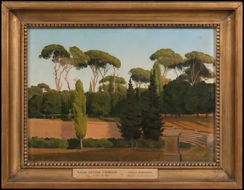 Gustaf Wilhelm Palm, The Villa Borghese Park. Study