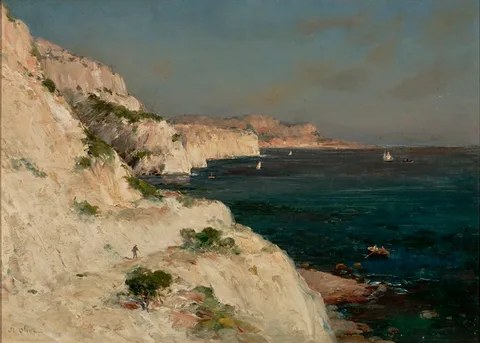 Jean-Baptiste Olive, Seascape with Rocks